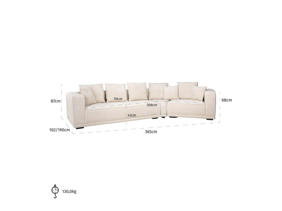 RICHMOND sofa czteroosobowa LUSSO beżowa - Richmond Interiors